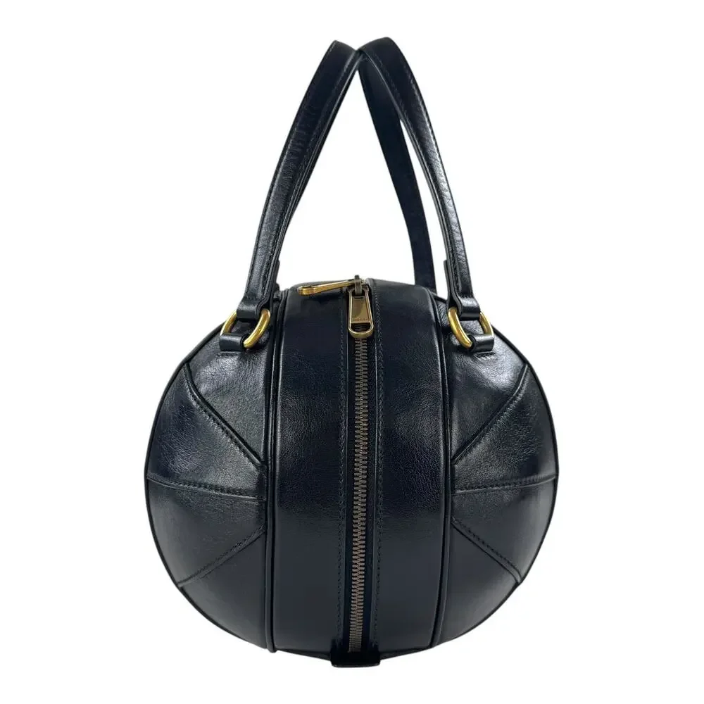 Gucci Leather Basketball Handbag